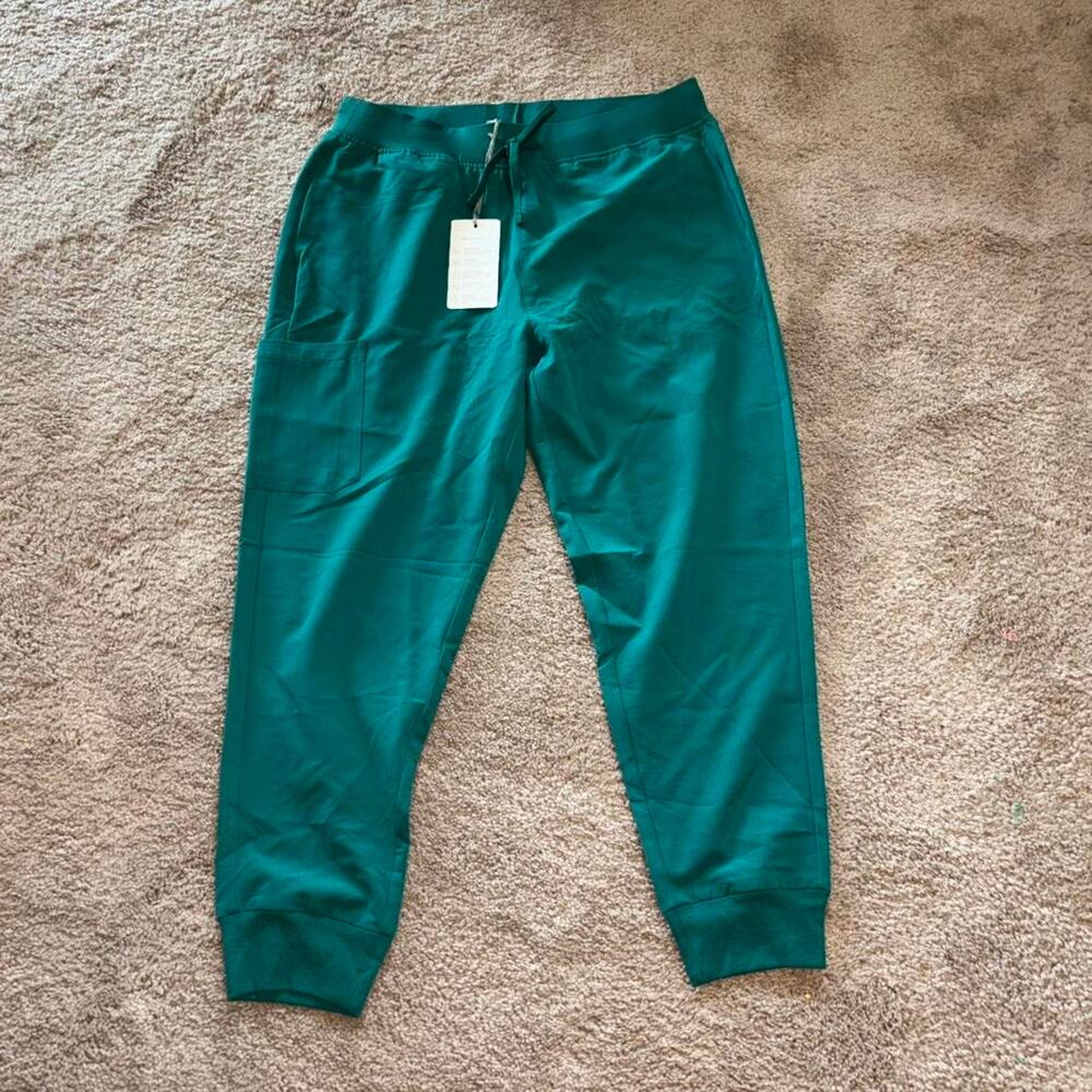 Mandala high waist large petite Green scrubs scrub bottoms